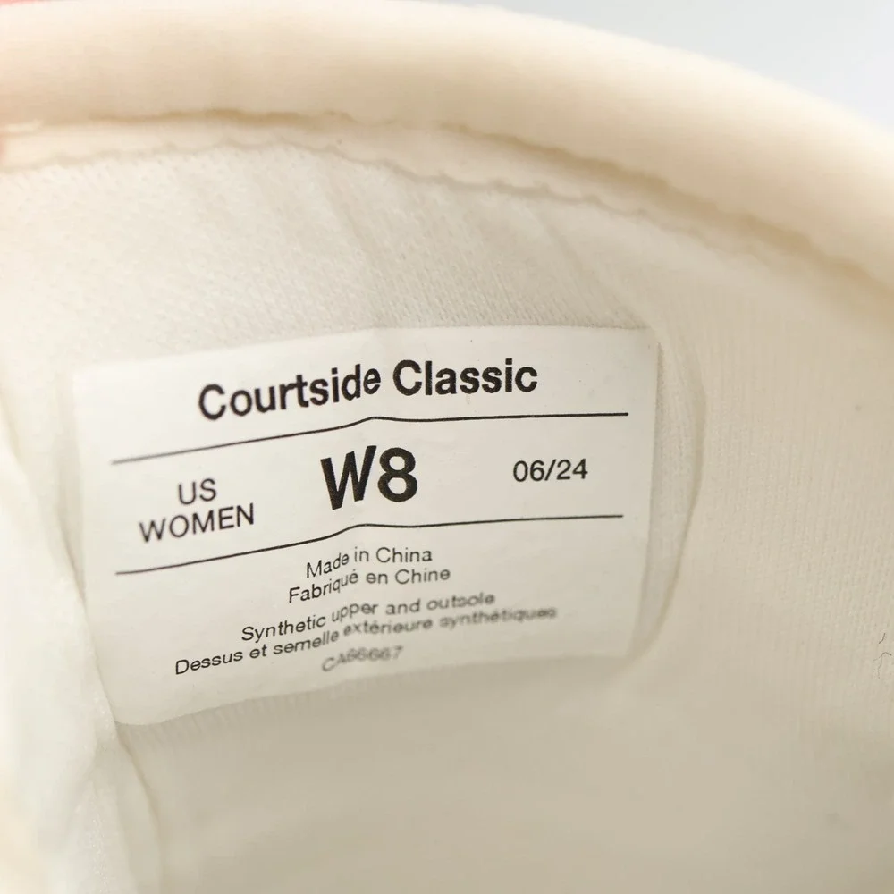 Vessi Womens Courtside Classic Sneakers Size 8 Waterproof White Lace Up Shoes